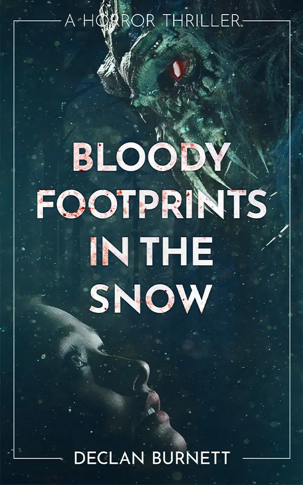 BLOODY FOOTPRINTS IN THE SNOW